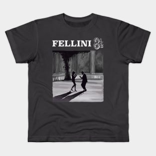 Fellini 8 1/2 Illustration - Dance Scene Kids T-Shirt